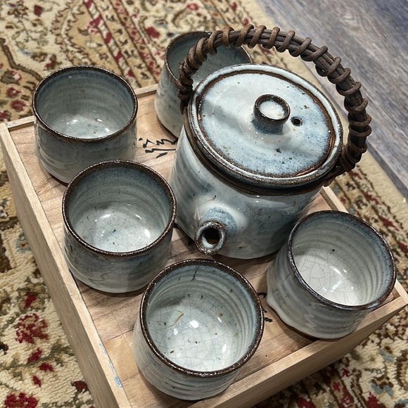 Handmade Japanese tea set - Picture 7 of 9